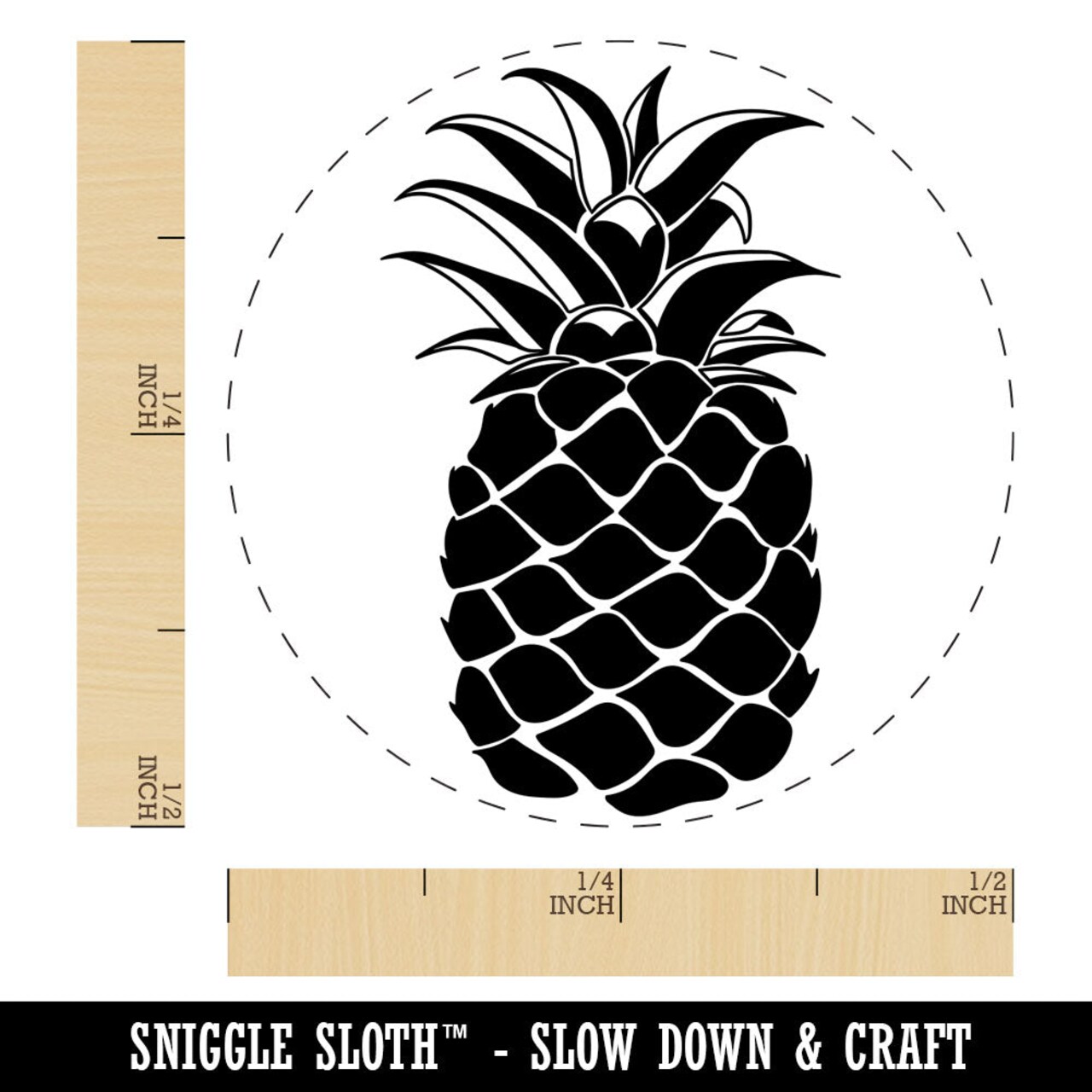 Pineapple Fruit Drawing Rubber Stamp for Stamping Crafting Planners